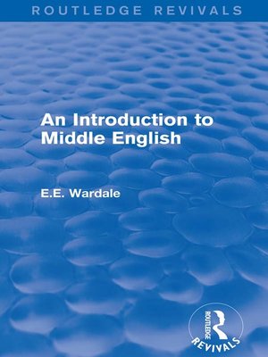 cover image of An Introduction to Middle English